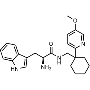 (S)-2-Amino-3-(1H-indol-3-yl)-N-((1-(5-methoxypyridin-2-yl)cyclohexyl)methyl)propanamide|CS-1353961