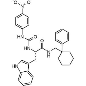 (S)-3-(1H-Indol-3-yl)-2-(3-(4-nitrophenyl)ureido)-N-((1-phenylcyclohexyl)methyl)propanamide|CS-1353963
