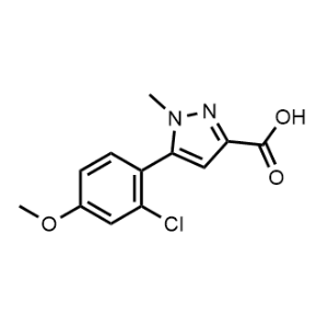5-(2-Chloro-4-methoxyphenyl)-1-methyl-1H-pyrazole-3-carboxylic acid|CS-1354153