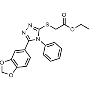 Ethyl 2-((5-(benzo[d][1,3]dioxol-5-yl)-4-phenyl-4H-1,2,4-triazol-3-yl)thio)acetate|CS-1354686