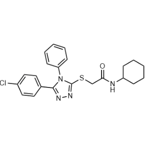 2-((5-(4-Chlorophenyl)-4-phenyl-4H-1,2,4-triazol-3-yl)thio)-N-cyclohexylacetamide|CS-1354700