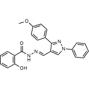 2-Hydroxy-N'-((3-(4-methoxyphenyl)-1-phenyl-1H-pyrazol-4-yl)methylene)benzohydrazide|CS-1354701