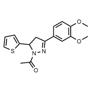 1-(3-(3,4-Dimethoxyphenyl)-5-(thiophen-2-yl)-4,5-dihydro-1H-pyrazol-1-yl)ethan-1-one|CS-1354728