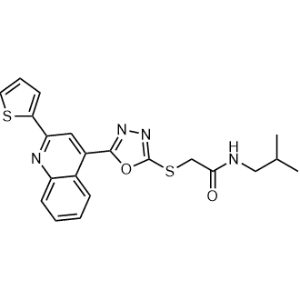N-Isobutyl-2-((5-(2-(thiophen-2-yl)quinolin-4-yl)-1,3,4-oxadiazol-2-yl)thio)acetamide|CS-1354787