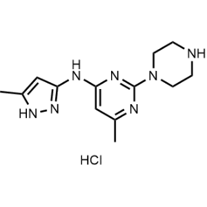 6-Methyl-N-(5-methyl-1H-pyrazol-3-yl)-2-(piperazin-1-yl)pyrimidin-4-amine hydrochloride|CS-1354965