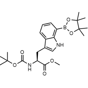 Methyl (S)-2-((tert-butoxycarbonyl)amino)-3-(7-(4,4,5,5-tetramethyl-1,3,2-dioxaborolan-2-yl)-1H-indol-3-yl)propanoate|CS-1354970
