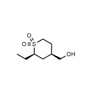 rel-(2R,4R)-2-Ethyl-4-(hydroxymethyl)tetrahydro-2H-thiopyran 1,1-dioxide|CS-1354975