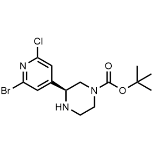 tert-Butyl (S)-3-(2-bromo-6-chloropyridin-4-yl)piperazine-1-carboxylate|CS-1356261