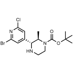 rel-tert-Butyl (2R,3R)-3-(2-bromo-6-chloropyridin-4-yl)-2-methylpiperazine-1-carboxylate|CS-1356263