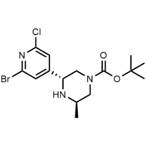 tert-Butyl (3R,5R)-3-(2-bromo-6-chloropyridin-4-yl)-5-methylpiperazine-1-carboxylate|CS-1356264