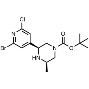 tert-Butyl (3S,5R)-3-(2-bromo-6-chloropyridin-4-yl)-5-methylpiperazine-1-carboxylate|CS-1356265