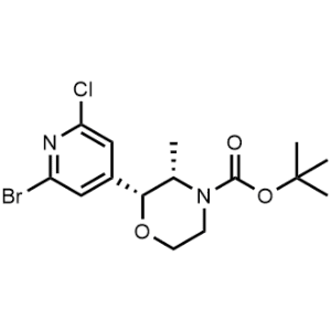 rel-tert-Butyl (2R,3S)-2-(2-bromo-6-chloropyridin-4-yl)-3-methylmorpholine-4-carboxylate|CS-1356268