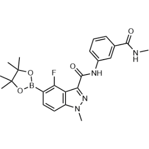 4-Fluoro-1-methyl-N-(3-(methylcarbamoyl)phenyl)-5-(4,4,5,5-tetramethyl-1,3,2-dioxaborolan-2-yl)-1H-indazole-3-carboxamide|CS-1356459