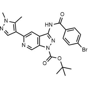 tert-Butyl 3-(4-bromobenzamido)-5-(1,5-dimethyl-1H-pyrazol-4-yl)-1H-pyrazolo[3,4-c]pyridine-1-carboxylate|CS-1356571