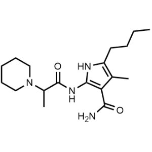 5-Butyl-4-methyl-2-(2-(piperidin-1-yl)propanamido)-1H-pyrrole-3-carboxamide|CS-1356572