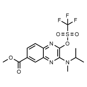 Methyl 3-(isopropyl(methyl)amino)-2-(((trifluoromethyl)sulfonyl)oxy)quinoxaline-6-carboxylate|CS-1356587