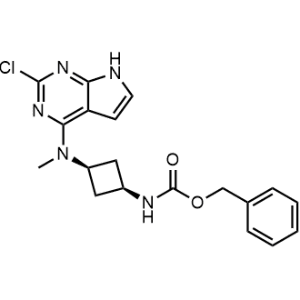 Benzyl ((1s,3s)-3-((2-chloro-7H-pyrrolo[2,3-d]pyrimidin-4-yl)(methyl)amino)cyclobutyl)carbamate|CS-1356630