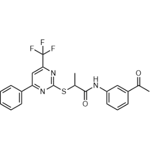 N-(3-Acetylphenyl)-2-((4-phenyl-6-(trifluoromethyl)pyrimidin-2-yl)thio)propanamide|CS-1356661
