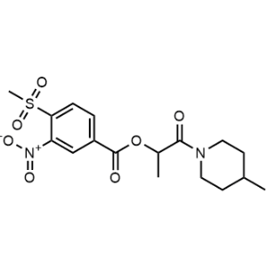 1-(4-Methylpiperidin-1-yl)-1-oxopropan-2-yl 4-(methylsulfonyl)-3-nitrobenzoate|CS-1356704
