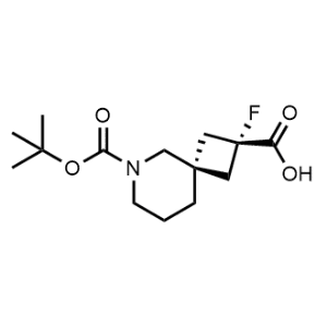 trans-6-(tert-Butoxycarbonyl)-2-fluoro-6-azaspiro[3.5]nonane-2-carboxylic acid|CS-1356743