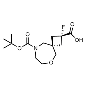 cis-9-(tert-Butoxycarbonyl)-2-fluoro-6-oxa-9-azaspiro[3.6]decane-2-carboxylic acid|CS-1356751