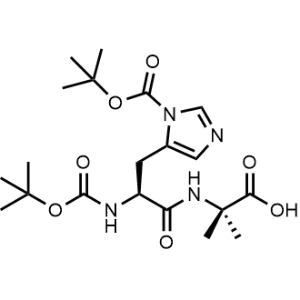 (S)-2-(3-(1-(tert-Butoxycarbonyl)-1H-imidazol-5-yl)-2-((tert-butoxycarbonyl)amino)propanamido)-2-methylpropanoic acid|CS-1356898