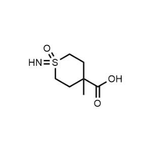 1-Imino-4-methylhexahydro-1λ6-thiopyran-4-carboxylic acid 1-oxide|CS-1356986