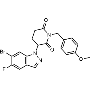 3-(6-Bromo-5-fluoro-1H-indazol-1-yl)-1-(4-methoxybenzyl)piperidine-2,6-dione|CS-1357398