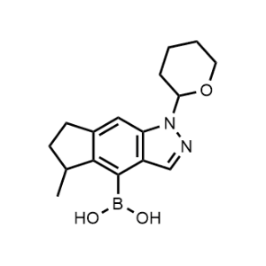 (5-Methyl-1-(tetrahydro-2H-pyran-2-yl)-1,5,6,7-tetrahydrocyclopenta[f]indazol-4-yl)boronic acid|CS-1357475