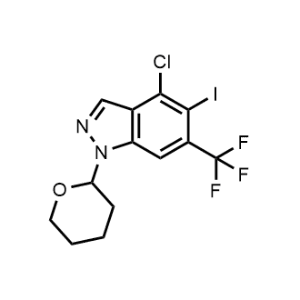 4-Chloro-5-iodo-1-(tetrahydro-2H-pyran-2-yl)-6-(trifluoromethyl)-1H-indazole|CS-1357479