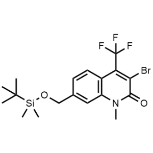 3-Bromo-7-(((tert-butyldimethylsilyl)oxy)methyl)-1-methyl-4-(trifluoromethyl)quinolin-2(1H)-one|CS-1357832
