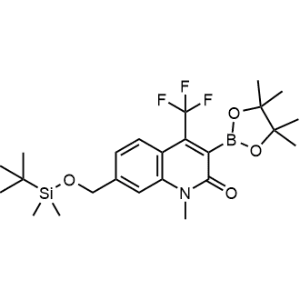 7-(((tert-Butyldimethylsilyl)oxy)methyl)-1-methyl-3-(4,4,5,5-tetramethyl-1,3,2-dioxaborolan-2-yl)-4-(trifluoromethyl)quinolin-2(1H)-one|CS-1357833