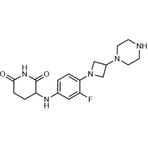 3-((3-Fluoro-4-(3-(piperazin-1-yl)azetidin-1-yl)phenyl)amino)piperidine-2,6-dione|CS-1357834