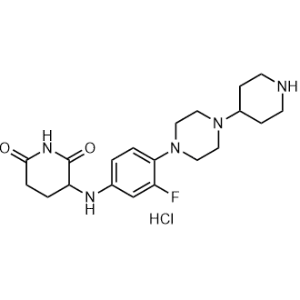 3-((3-Fluoro-4-(4-(piperidin-4-yl)piperazin-1-yl)phenyl)amino)piperidine-2,6-dione hydrochloride|CS-1357838