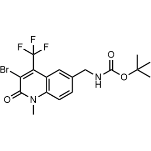 tert-Butyl ((3-bromo-1-methyl-2-oxo-4-(trifluoromethyl)-1,2-dihydroquinolin-6-yl)methyl)carbamate|CS-1357906