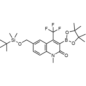 6-(((tert-Butyldimethylsilyl)oxy)methyl)-1-methyl-3-(4,4,5,5-tetramethyl-1,3,2-dioxaborolan-2-yl)-4-(trifluoromethyl)quinolin-2(1H)-one|CS-1357911