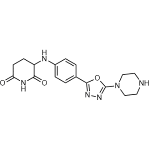 3-((4-(5-(Piperazin-1-yl)-1,3,4-oxadiazol-2-yl)phenyl)amino)piperidine-2,6-dione|CS-1357917