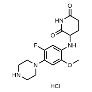 3-((5-Fluoro-2-methoxy-4-(piperazin-1-yl)phenyl)amino)piperidine-2,6-dione hydrochloride|CS-1358011