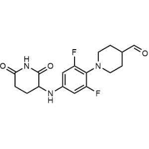 1-(4-((2,6-Dioxopiperidin-3-yl)amino)-2,6-difluorophenyl)piperidine-4-carbaldehyde|CS-1358081