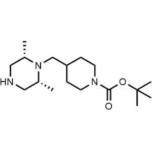 tert-Butyl 4-(((2R,6S)-2,6-dimethylpiperazin-1-yl)methyl)piperidine-1-carboxylate|CS-1358087