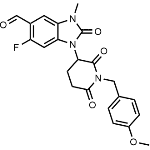 6-Fluoro-1-(1-(4-methoxybenzyl)-2,6-dioxopiperidin-3-yl)-3-methyl-2-oxo-2,3-dihydro-1H-benzo[d]imidazole-5-carbaldehyde|CS-1358201