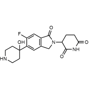 3-(6-Fluoro-5-(4-hydroxypiperidin-4-yl)-1-oxoisoindolin-2-yl)piperidine-2,6-dione|CS-1358693