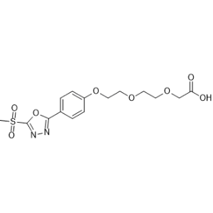 2-(2-(2-(4-(5-(Methylsulfonyl)-1,3,4-oxadiazol-2-yl)phenoxy)ethoxy)ethoxy)acetic acid|CS-1358731