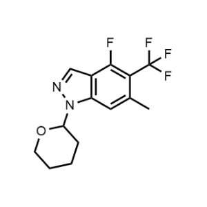 4-Fluoro-6-methyl-1-(tetrahydro-2H-pyran-2-yl)-5-(trifluoromethyl)-1H-indazole|CS-1359061