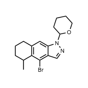 4-Bromo-5-methyl-1-(tetrahydro-2H-pyran-2-yl)-5,6,7,8-tetrahydro-1H-benzo[f]indazole|CS-1359068