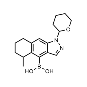 (5-Methyl-1-(tetrahydro-2H-pyran-2-yl)-5,6,7,8-tetrahydro-1H-benzo[f]indazol-4-yl)boronic acid|CS-1359071