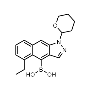 (5-Ethyl-1-(tetrahydro-2H-pyran-2-yl)-1H-benzo[f]indazol-4-yl)boronic acid|CS-1359387