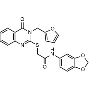 N-(Benzo[d][1,3]dioxol-5-yl)-2-((3-(furan-2-ylmethyl)-4-oxo-3,4-dihydroquinazolin-2-yl)thio)acetamide|CS-1359414
