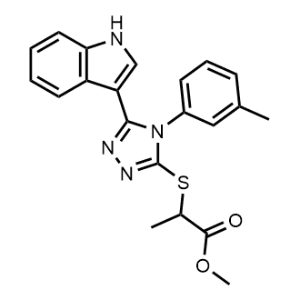 Methyl 2-((5-(1H-indol-3-yl)-4-(m-tolyl)-4H-1,2,4-triazol-3-yl)thio)propanoate|CS-1359419