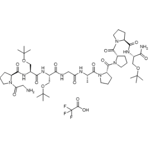 (S)-N-((S)-1-Amino-3-(tert-butoxy)-1-oxopropan-2-yl)-1-(O-(tert-butyl)-N-(O-(tert-butyl)-N-glycyl-L-prolyl-L-seryl)-L-serylglycyl-L-alanyl-L-prolyl-L-prolyl)pyrrolidine-2-carboxamide TFA|CS-1359459